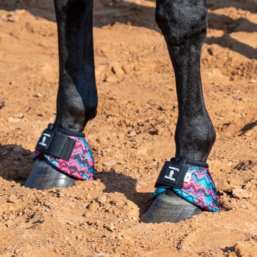 Classic Equine Dyno Turn Bell Boots - color: Techno, size: Large