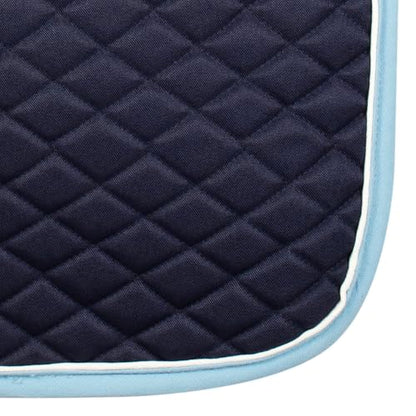 TuffRider Basic Dressage Saddle Pad - color: NVY/LBU/WT