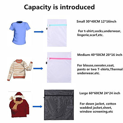 Mesh Laundry Bag, Kasiria 5 Pcs Washing Bags- for Laundry,Blouse, Hosiery, Stocking, Underwear, Bra and Lingerie, Travel Laundry Bag (X-Large) - size: X-Large (23.62*19.68in)