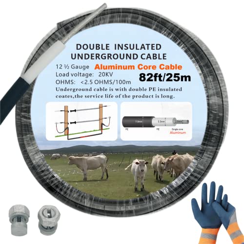 12.5 Gauge 82ft Electric Fence Double Insulated Wire - size: 25meters/82ft
