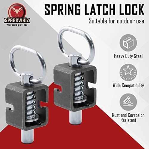 Weld-On Spring Latch Assembly Trailer Gate Latch with Spring-Loaded Pin