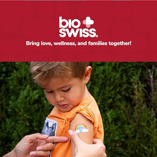 BioSwiss Bandages, Rainbow Shaped Self Adhesive Bandage Set, Latex Free, Sterile Wound Care, 24 Count - color: Rainbow, size: 24-Count Box