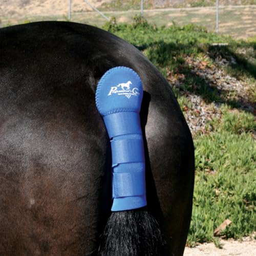 PROFESSIONAL'S CHOICE Horse Tail Wrap with Padded Protection, Royal Blue | Non-Slip Tail Guard with Adjustable Fasteners, Universal Fit, Travel & Stall Use - color: Royal Blue