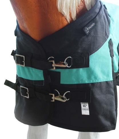 Challenger 1200D Foal Turnout Waterproof Fleece Lined Medium Winter Blanket 519LG06 - color: Turquoise, size: 46 Inches