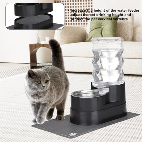 RIZZARI 7L Elevated Dog Water Dispenser :Comfortable Feeding Height - color: Black, size: 7L