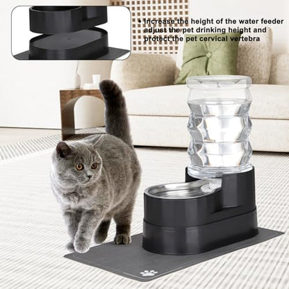 RIZZARI 7L Elevated Dog Water Dispenser :Comfortable Feeding Height - color: Black, size: 7L