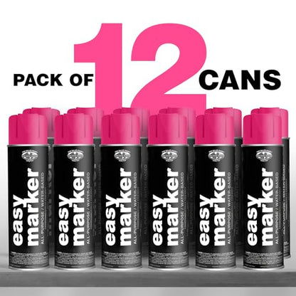 Fox Valley Easy Marker Inverted Paint 16oz Pack of 12, Pink Fluorescent