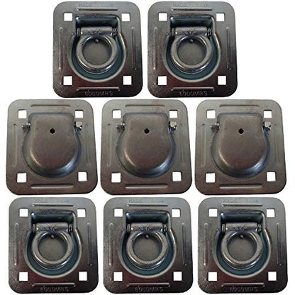 RDR5 8 Pack Truck Trailer D-Ring 6000 lb Recessed Anchor Tie Down