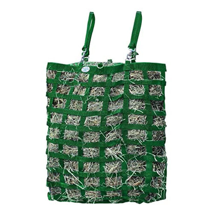 Three Sided Premium Slow Feeder Hay Bag with Super Tough Bottom and 6 Month Warranty (Hunter Green)