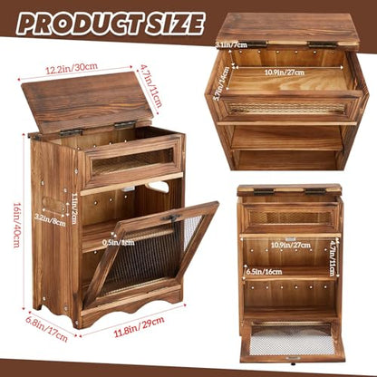 Colingmill Wooden Potato Bin, Ventilated Kitchen Counter Storage Bin