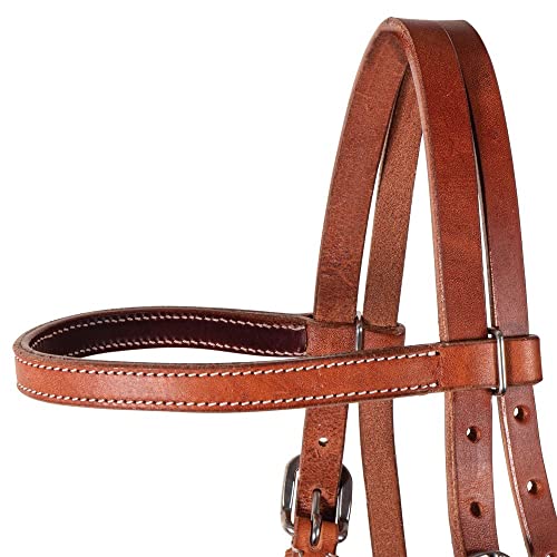 Schneiders Browband Training Bridle with Quick Change Snaps | Ideal for Everyday Riding | Supple Leather | Easy Bit Changes with Chrome Plated Snaps | Adjustable Fit for Most Horses | Size Full Horse