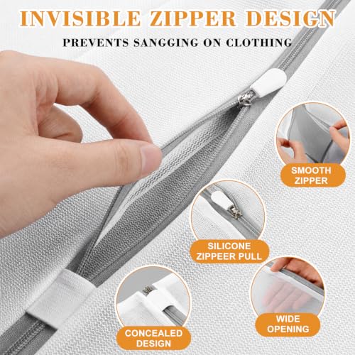 Tudomro 10 Pack 4 Size Cotton Mesh Zippered Laundry Bags Set, Lingerie Bags for Washing Delicates, Laundry Bag Mesh Wash Bag for Jeans, Blouse, Stocking, Bra