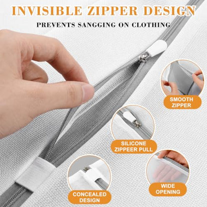 Tudomro 10 Pack 4 Size Cotton Mesh Zippered Laundry Bags Set, Lingerie Bags for Washing Delicates, Laundry Bag Mesh Wash Bag for Jeans, Blouse, Stocking, Bra