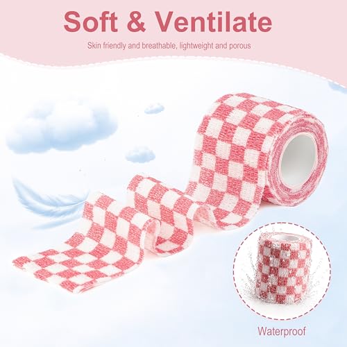 Vet Wrap Cohesive Bandages, Self-Adhesive Bandage Wrap, Breathable Non-Woven Self Adherent Tape for Pet Dog Leg Paw Wound, Horse, Cat, First Aid & Ankle Sprain, 2 Inch (6 Rolls) - color: 6 Rolls B