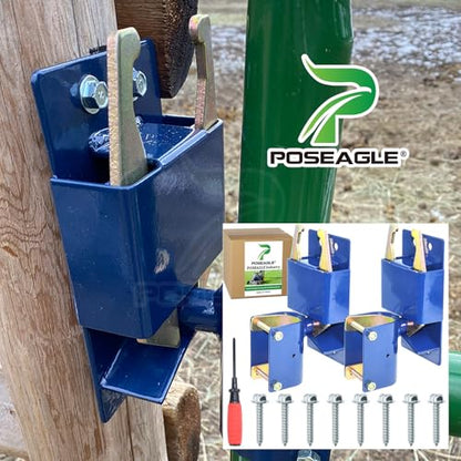 [Upgraded] 2 Pack Blue S16100100 Two Way Lockable Gate Latch - size: A3 2xGate Latch