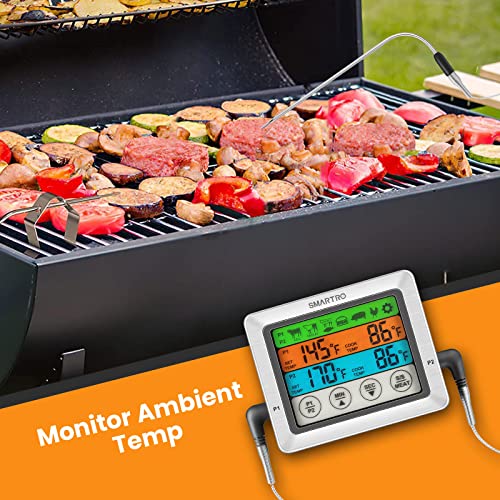 SMARTRO ST54 Dual Probe Digital Meat Thermometer with Timer Mode