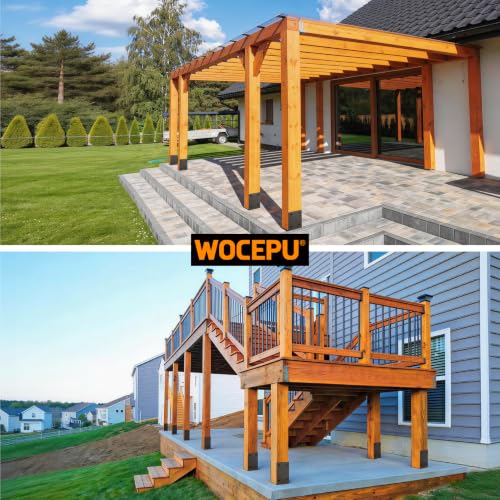 2 Pack Heavy Duty Stainless Steels U-Shape 8"x8"(Actually 7.5"x7.5") Wet Concrete Fence Post Holder, Psot Base, for Fence, Deck Railing, Pergola Wood Post Bracket Anchor (Dark Grey) - size: 8"x8"(Actual 7.5"x7.5")
