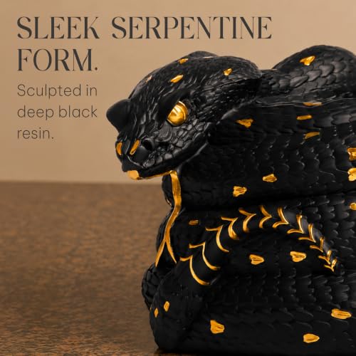 Gothic Snake Sculpture, Vase and Bottle Holder by Death Decor - color: Black Snake