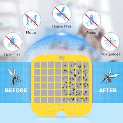 20 PCS Flying Insect Refills for Indoor Fly Light Trap, Indoor Fly Trap Plug-in Insect Trap Replacement Mosquito Sticky Glue Boards (Yellow) - color: Yellow