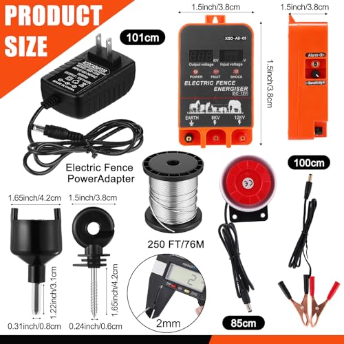 MorningRo 2J Electric Fence Charger with Digital Display & Alarm