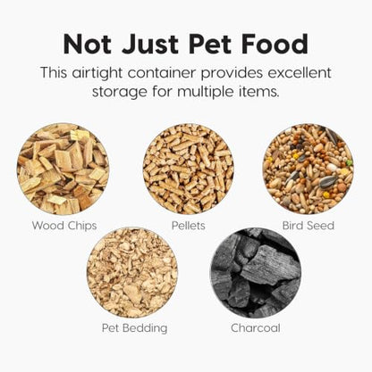 IRIS USA Dog Food Storage Container, Up to 40 lbs, Smoke, Made in USA - color: Smoke, size: 40 lbs