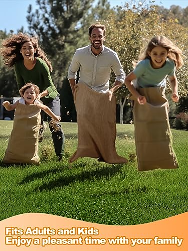 4Pcs 24"x40" Breathable Natural Burlap Bags with Rope for Potato Storage | Reusable, Thickened Jute Food Storage Sacks, Helps Potatoes/ Onions/ Root Vegetables Stay Fresh - size: 24'' x40''