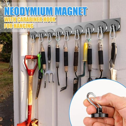 Magnetic Hooks Heavy Duty 150Lbs, 24 Pack Black Super Strong Hooks - style: 150lb-24P