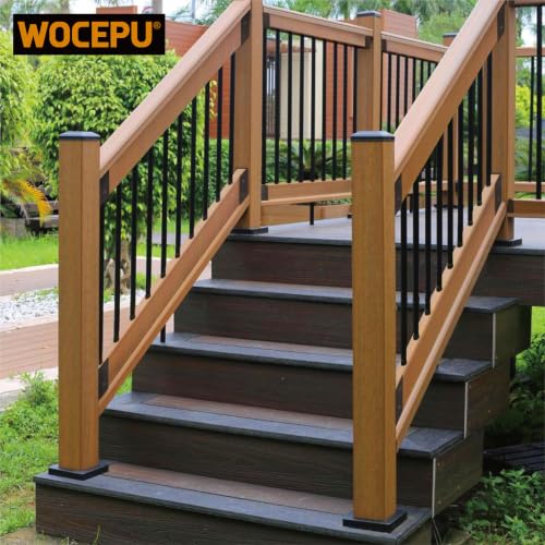 45° Stair Angle Stainless Steel Deck Railing Brackets Connectors for 2"x4" (Actual 1.5"x3.5") Railing Wood Post (4 Pair) - size: Angle 45°