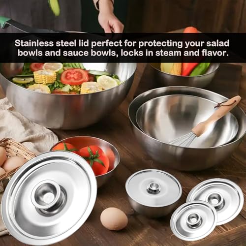 Stainless Steel Pot Cover 7.9Inch Universal Pot Lid for Frying Pans | 2Pcs Universal Pot Lid Cookware Lid Replacement Accessories - size: 20CM