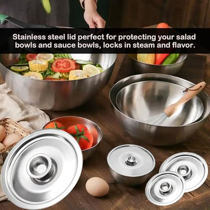 Stainless Steel Pot Cover 7.9Inch Universal Pot Lid for Frying Pans | 2Pcs Universal Pot Lid Cookware Lid Replacement Accessories - size: 20CM