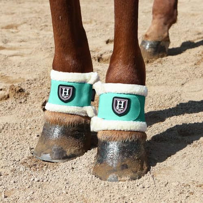 Harrison Howard Essential Premium Horse Pastern Wraps with Berber Fleece Lining Sold in Pairs Mint - color: Mint