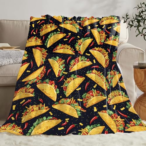 Taco Throw Blanket for Women Girls Taco Lovers Gifts 50"x40" - color: Taco, size: 50" x 40"