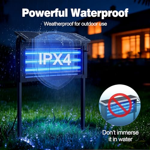 Solar Bug Zapper Outdoor with Stand, Waterproof Mosquito Zapper