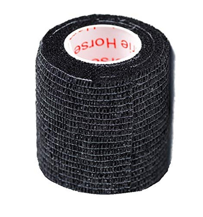 2 Inch Self Adhesive Bandage Wrap & Athletic Tape - 6Pk, Black - color: Black, size: 6 Rolls