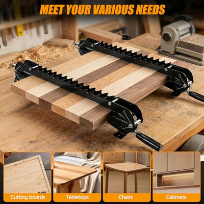 24" panel clamps woodworking 2 Pack, 4-Way Pressure Parallel Clamp | For Cabinet, Tabletops, Board Cabinet, Adjustable Parallelogram Couplers, Cutting Board Clamps For Precision