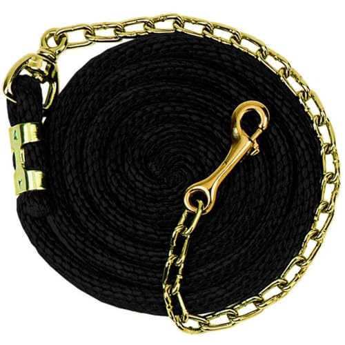 Weaver Leather Poly Lead Rope W/Brass Plated Swivel Chain 8ft Hun