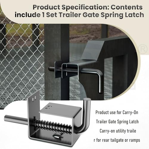 Karbay Trailer Gate Spring Latch Complete Kit, 847 Replacement for Carry-On