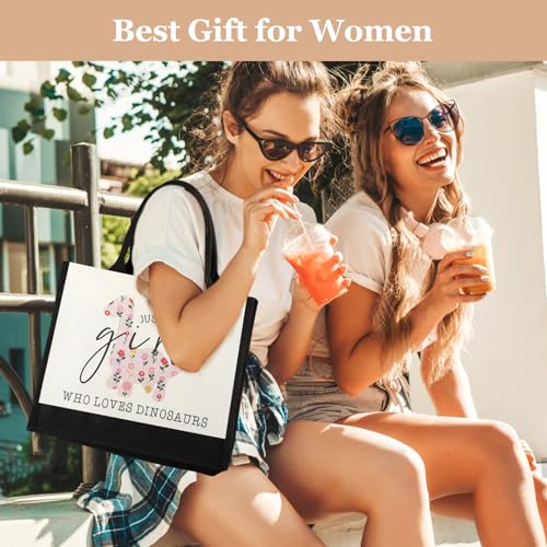 GevGuxLuo Tote Bag for Women Animal Lover Bag Gift for Women - color: Dinosaurs