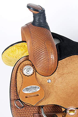 HILASON Tan Western Saddle Hand Tooled Leather Roping