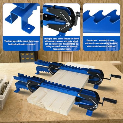 2-Pack 19" Panel Clamps for Woodworking fits 2" to 17" Wide Woodworking | 4-Way Pressure Steel Parallel Clamp For Board Cabinet,Tabletops, Woodwork,with Clamp Rails And Fixable Feet，Keeps Boards Flat