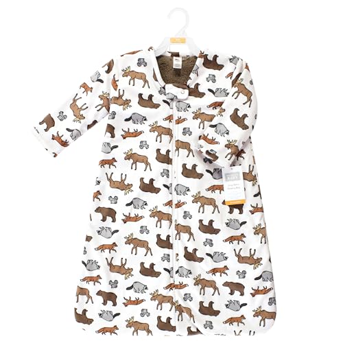 Hudson Baby Unisex Baby Long Sleeve Plush Faux Fur Sleeping Bag, Wearable Blanket - color: Animal Adventure, size: 18-24 Months