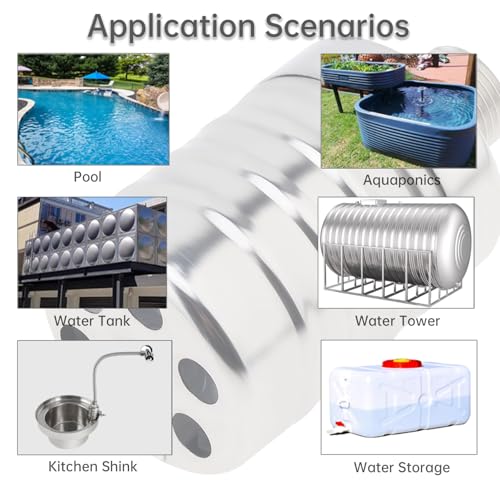 Float Valve, 1/2inch to 3/4inch Auto Fill Shut Off Water Float Valves | 304 Stainless Steel Fully Automatic Water Level Control for Water Tank, Pool, Tower, Livestock Troughs - style: Style 1