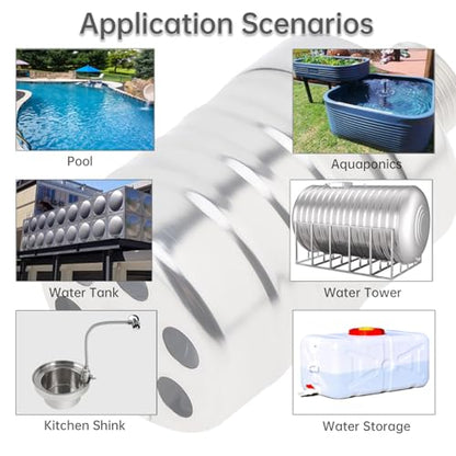 Float Valve, 1/2inch to 3/4inch Auto Fill Shut Off Water Float Valves | 304 Stainless Steel Fully Automatic Water Level Control for Water Tank, Pool, Tower, Livestock Troughs - style: Style 1