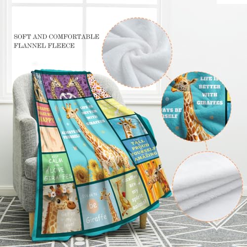 Jekeno Giraffe Gifts Blanket Cute Animal Throw Blanket - color: Giraffes1, size: 50"x60"