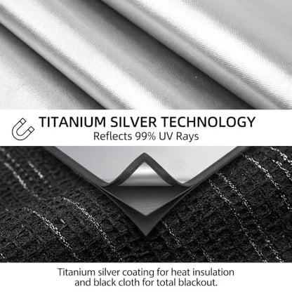 4PCS Car Window Sunshade, Blackout Car Window Covers for Ultimate Privacy, Foldable Side Window Shade, Not Blocking Rearview Mirror View, Fit for Camping, Travel and Daily Use (Black & Silver)