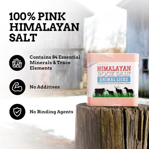 Himalayan Secrets Compressed Salt Lick for Livestock & Wildlife, 11 lb - size: 11 Pound (Pack of 1)