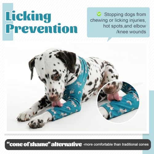 Sleeves for Dogs Front Legs to Cover Wounds Surgical Incisions - color: Zebra, size: S