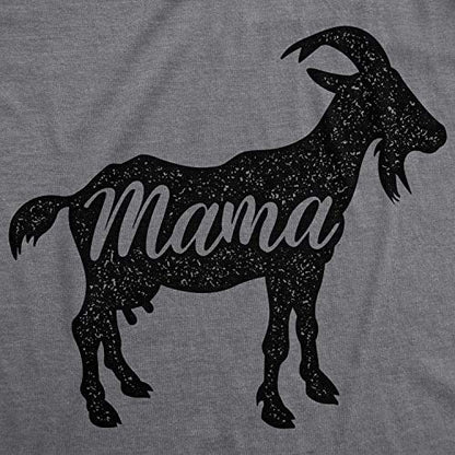 Funny Animal T Shirts for Mom Cute Mothers Day Tees with Funny Sayings Mama Bear Tees - color: Dark Heather Grey - Mama Goat, size: Small