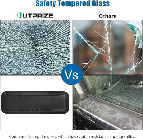 NEW Breathable RV Window, Tinted with Net Screen and Trim Ring - size: 35x12in