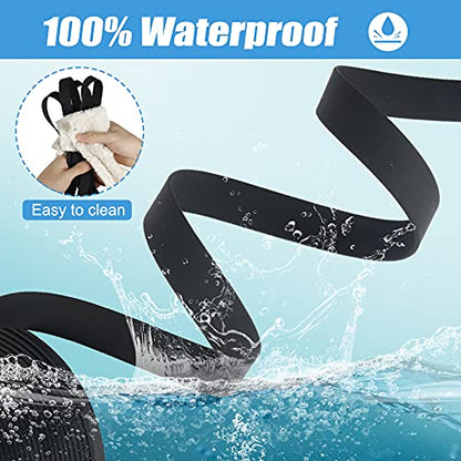 Vivifying Waterproof Dog Leash, 20FT Dog Training Leash Durable PVC Coated Webbing Long Lead with Soft Handle for Camping, Backyard Playing, Beach and Lake(Black) - color: Black, size: 20ft